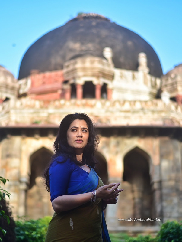 8-Girija-Oak-Godbole-in-Blue-Blouse-Saree-My-Vantage-Point