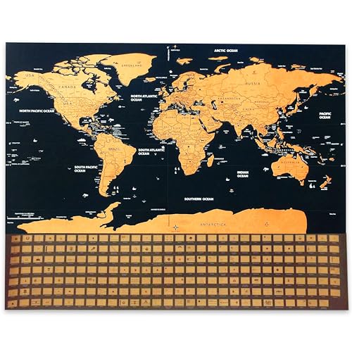 Scratch Off Maps Large, Black