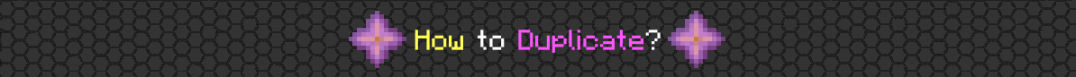 Duplication With Stars - Duplicate multiple items using duplication stars Minecraft Data Pack