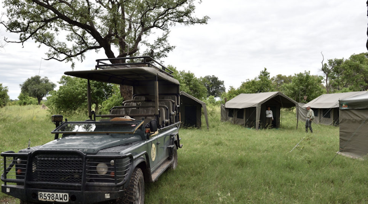 Tentes de safari de luxe dans un paysage naturel