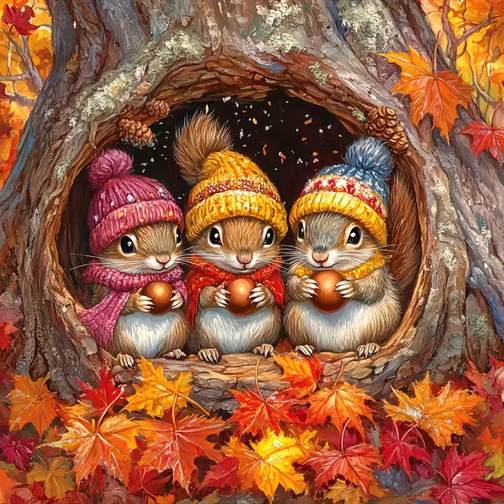 resized-squirrels-in-tree-with-leaves
