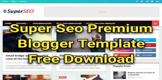 super seo premium blogger template