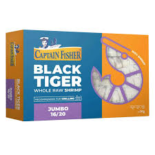Captain Fisher Raw Black Tiger Shrimp 1 kg