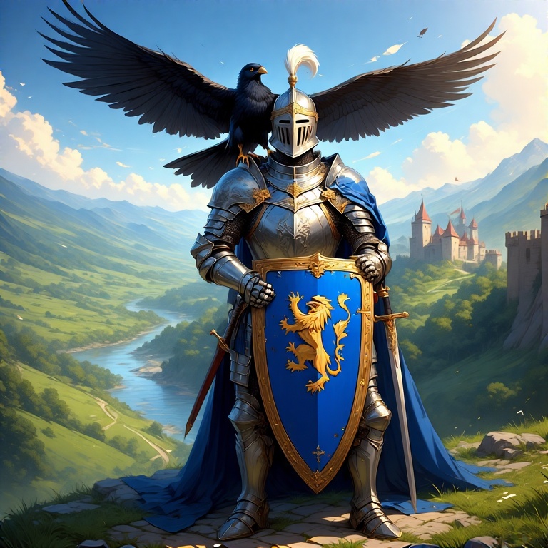 A-medieval-knight-in-shining-a-22