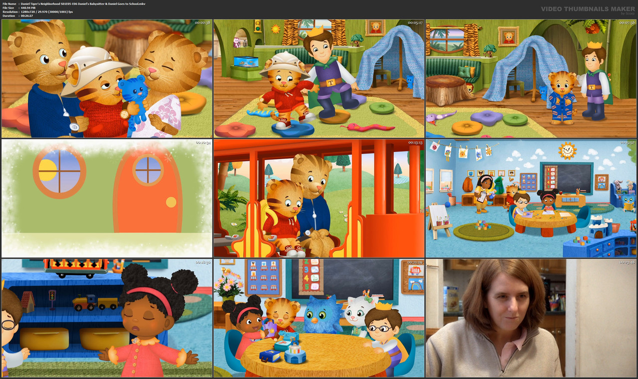 Daniel Tiger's Neighborhood S01E05-E06 Daniel’s Babysitter & Daniel Goes to School.mkv