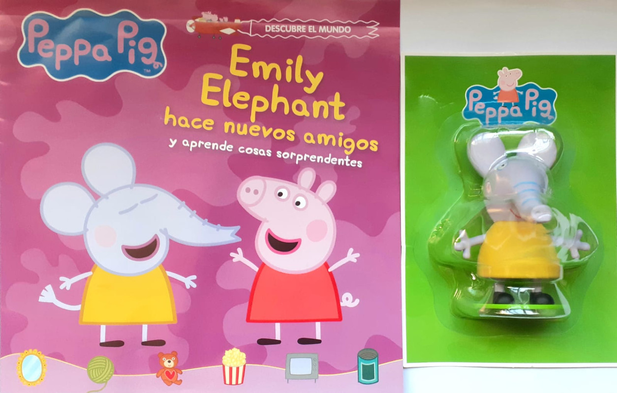 PEPPA PIG, EMILY ELEPHANT HACE NUEVOS AMIGOS+MUÑECO