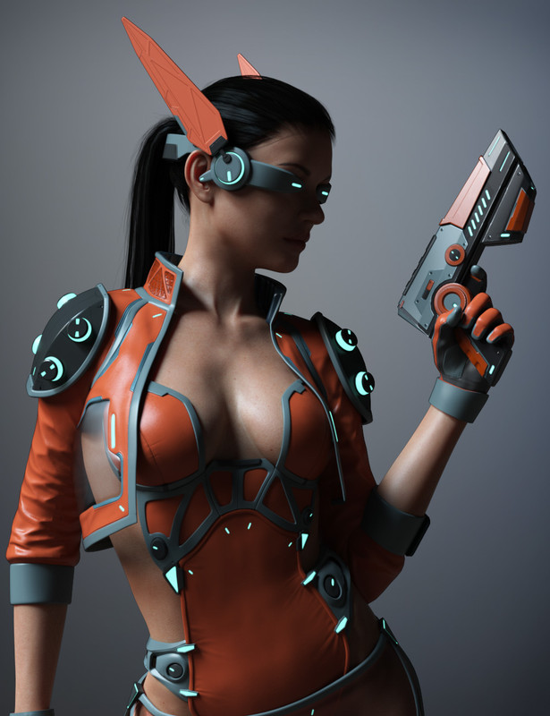 CyberPunk Outfit for Genesis 8 and 8.1 Females CyberPunk Outfit for Genesis 8 and 8.1 Females
