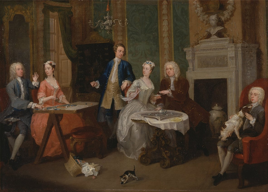 William-Hogarth-Portrait-of-a-Family-Meister-Drucke-12733