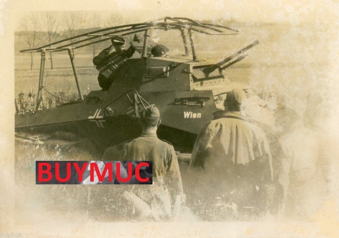 FOTO PANZERSPÄHWAGEN SDKFZ KENNUNG WIEN ELITE