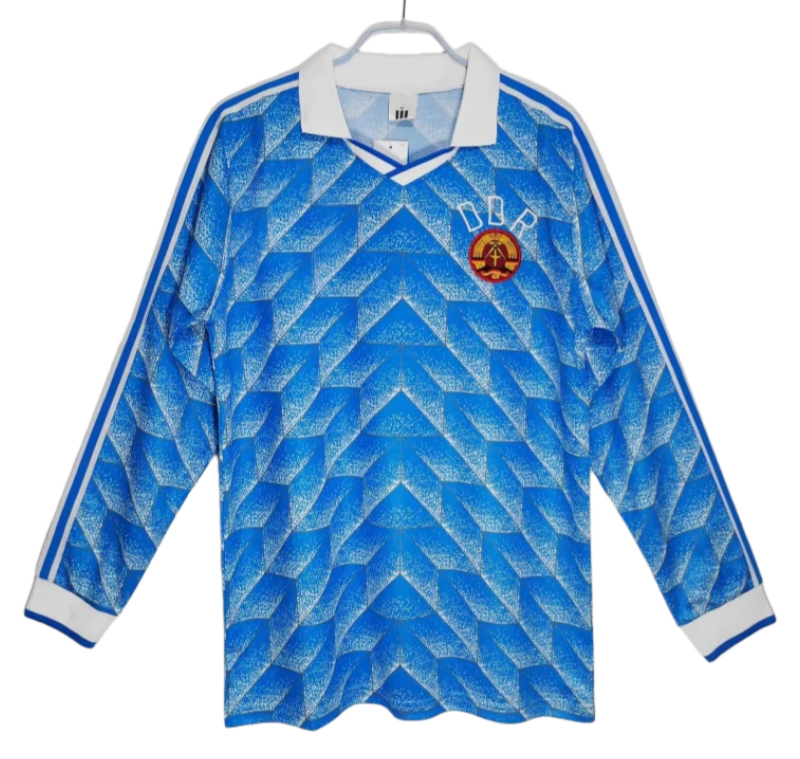 1988 season East Germany home Long sleeved Retro Fan version