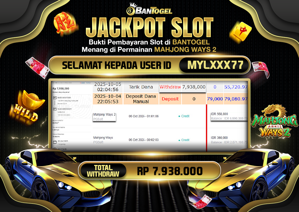 BUKTI JACKPOT LUNAS BANTOGEL