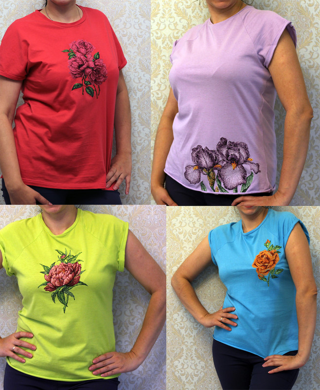 4 Цветочные футболочки
