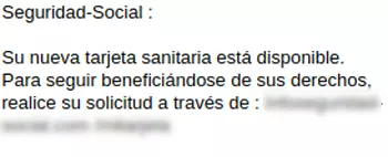 SMS falso de la Seguridad Social