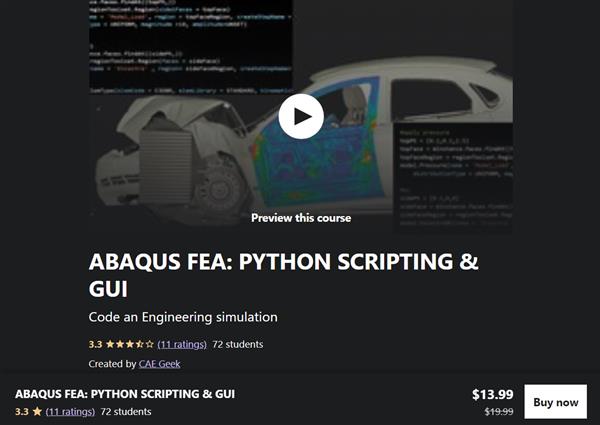 ABAQUS FEA PYTHON SCRIPTING & GUI