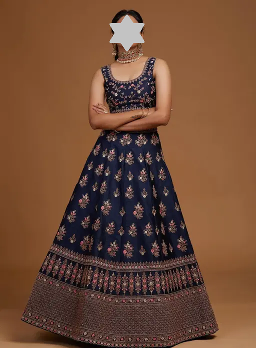Beautifull Embroidey Zari Work Lehenga For Women With Blouse Piece And Dupatta Color 1 (R224)