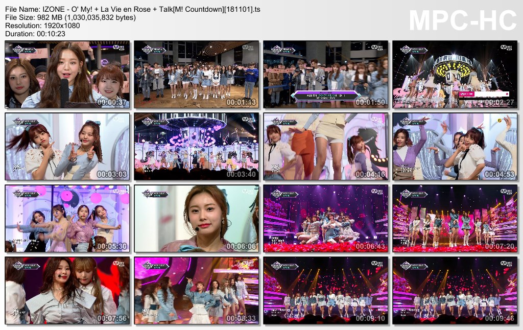 IZONE - O' My!   La Vie en Rose   Talk[M! Countdown][181101].ts_
