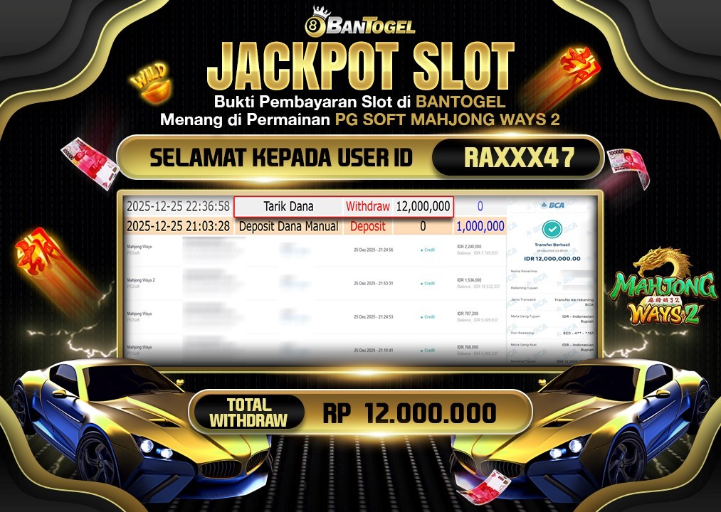 BUKTI JACKPOT LUNAS BANTOGEL