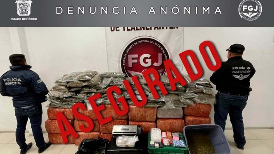 Duro golpe al narco en Edomex: Incautan 260 kilos de marihuana, 'crystal' y cocaína