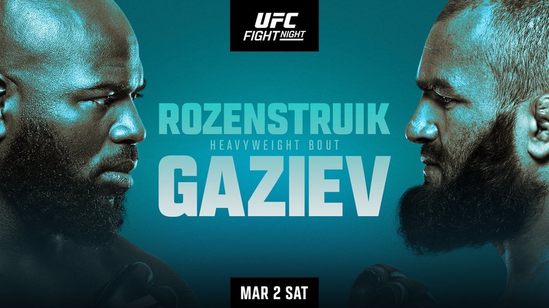 Пуснаха постера за UFC Fight Night: Розенструик - Газиев