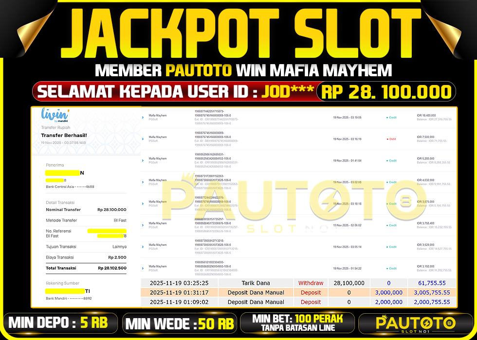 BUKTI JACKPOT LUNAS PAUTOTO