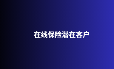 在线保险潜在客户
