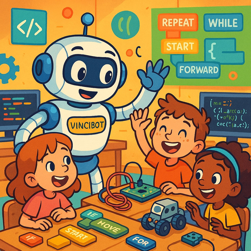 Vincibot coding robot for kids