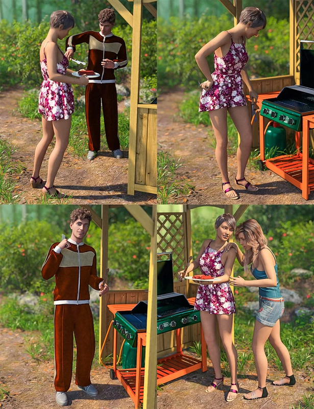 Grillin' Poses for Genesis 8