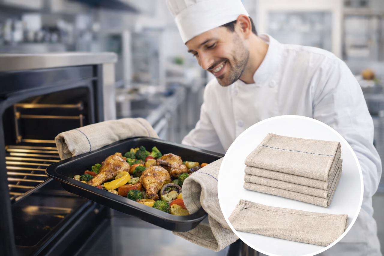 Oven Cloths In Use - Kitchen