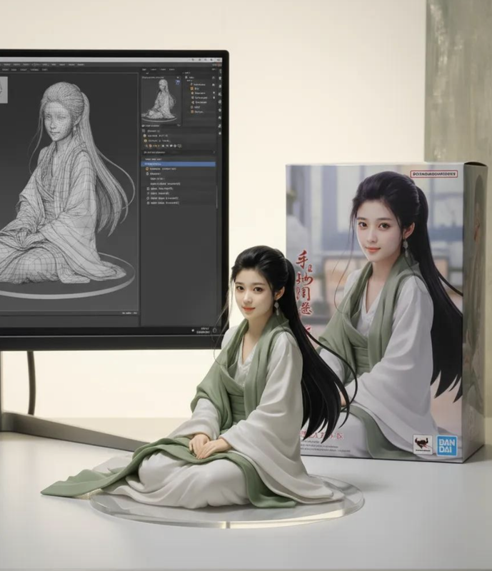 the sample image of a 3D collectible generated by nano banana