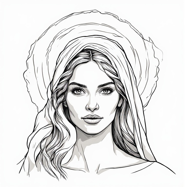 Madonna-l-Line-drawing-natural-(66)