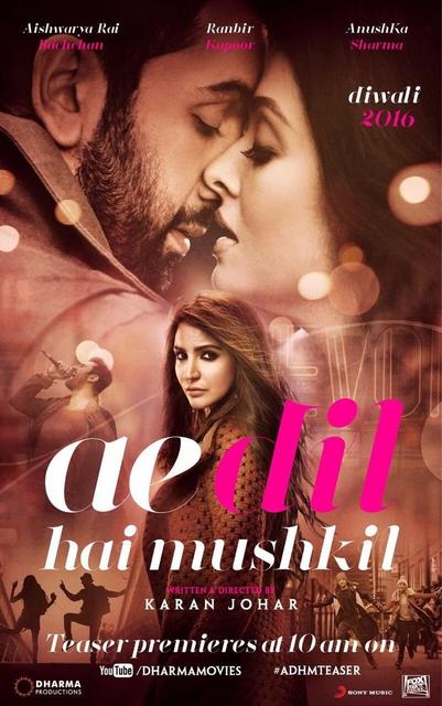 Poster of Ae Dil Hai Mushkil 2016 Full Hindi Movie Download BluRay 720p Poster of Ae Dil Hai Mushkil 2016 720p Hindi BluRay Full Movie Download HD