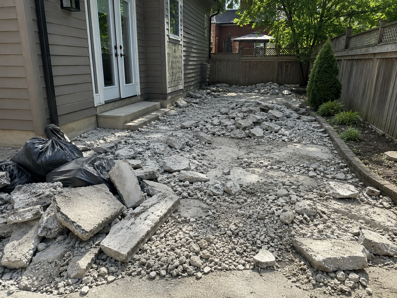 Debris removal before on a New Jersey property