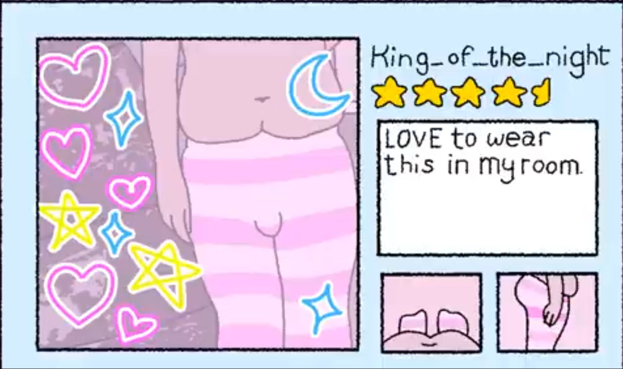 tights review from king of the night a flabby tanned shirtless guy who simply says love to wear this in my room