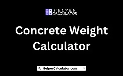 Concrete Weight Calculator