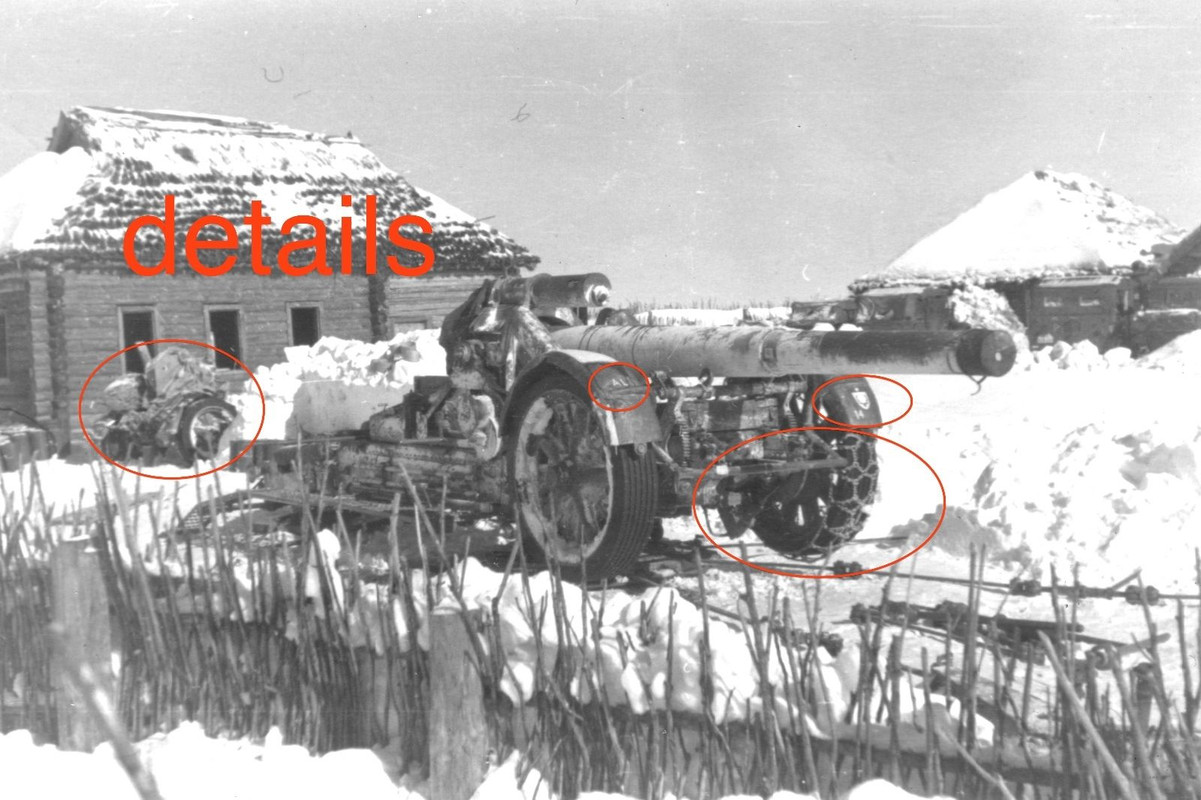 .21 cm MÖRSER im Winter mit TARNANSTRICH in Russland Camo painting