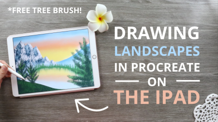 Drawing landscapes in Procreate on the iPad - Digital illustration