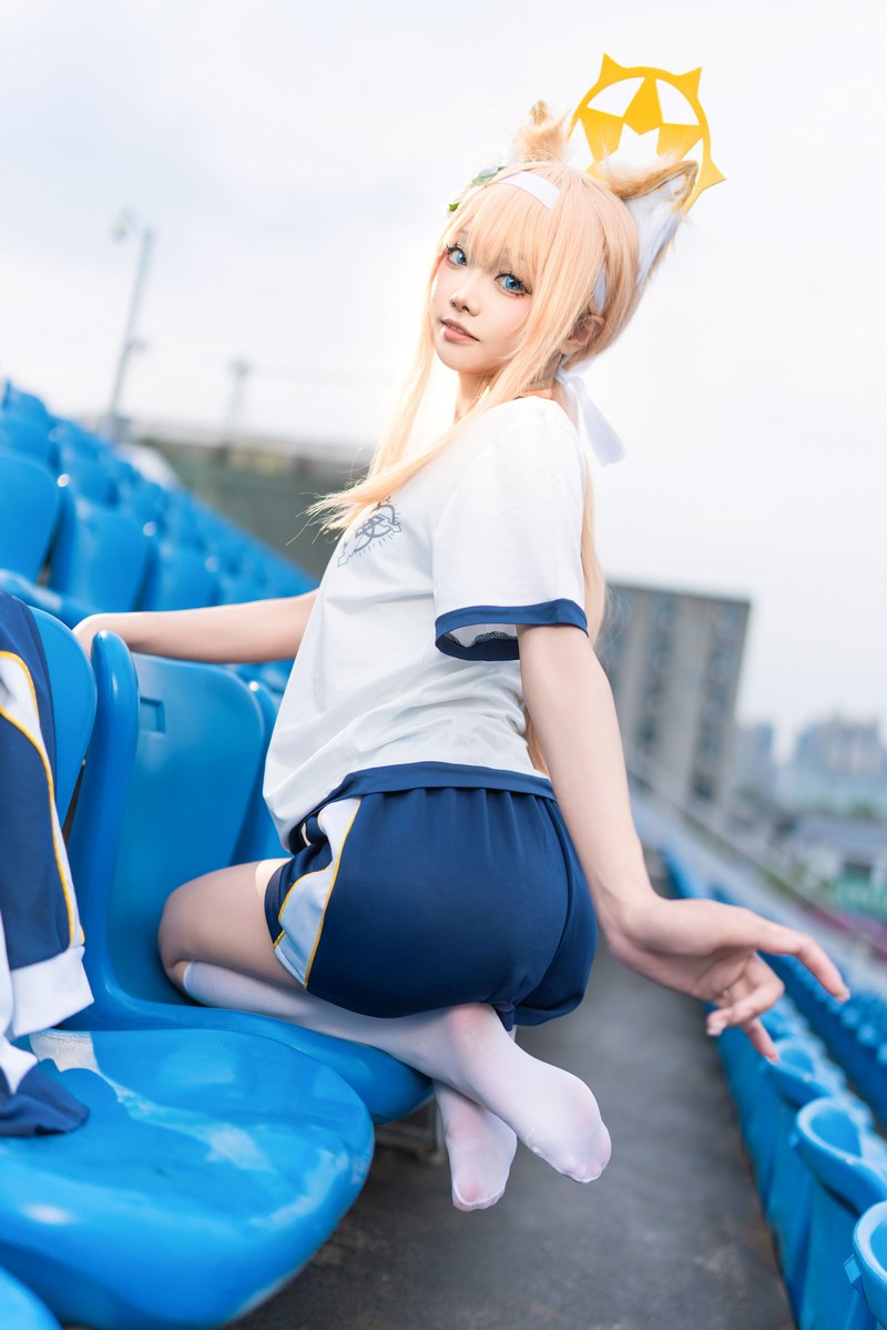 艾西Aiwest 碧蓝档案伊落玛丽体操服Cosplay写真图集 高清美图 44P (178MB)插图6