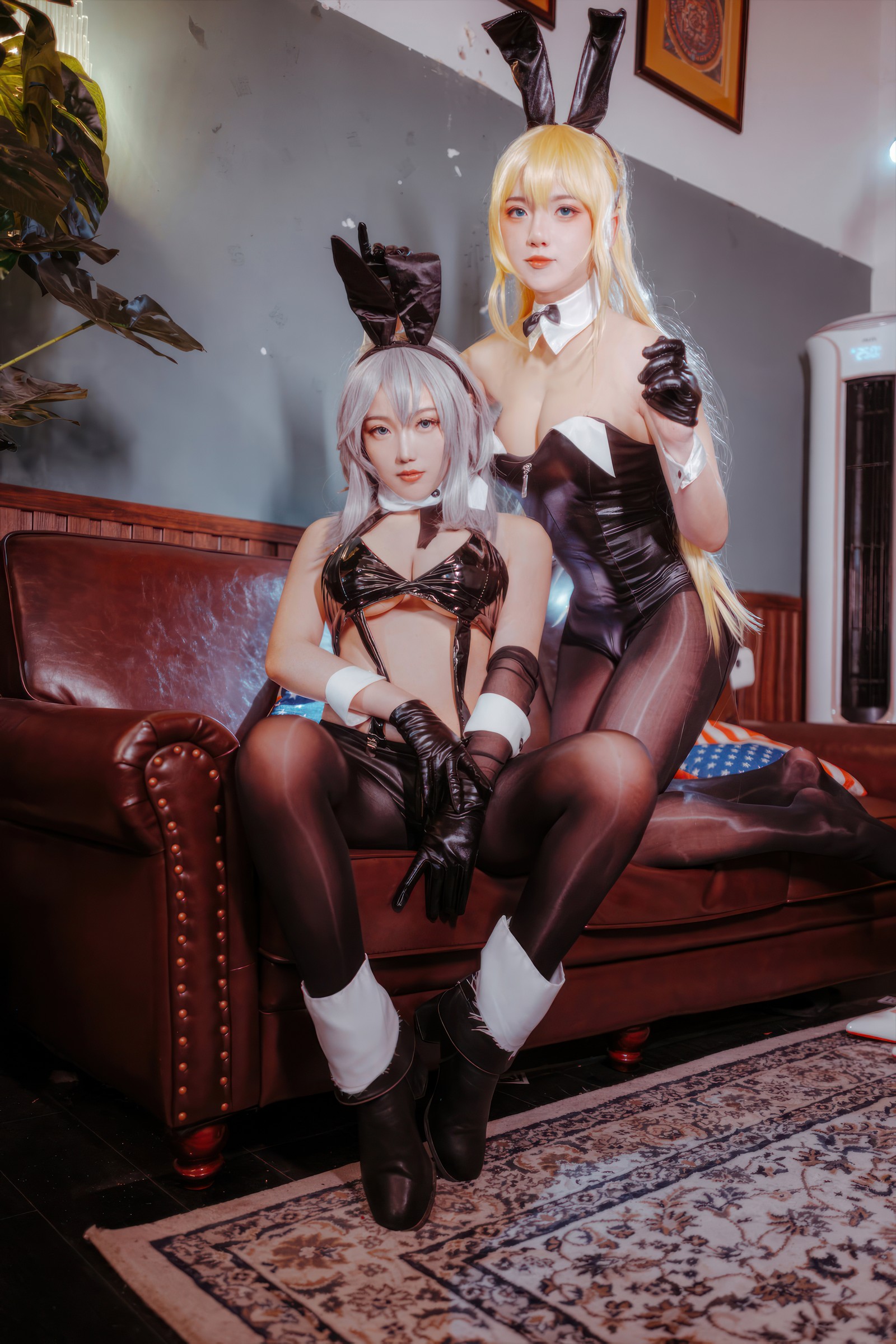 刺青Poi 北卡罗来纳 & 华盛顿 兔女郎 Cosplay｜碧蓝航线 双人写真（含隼隼子）【40P｜308MB】插图9