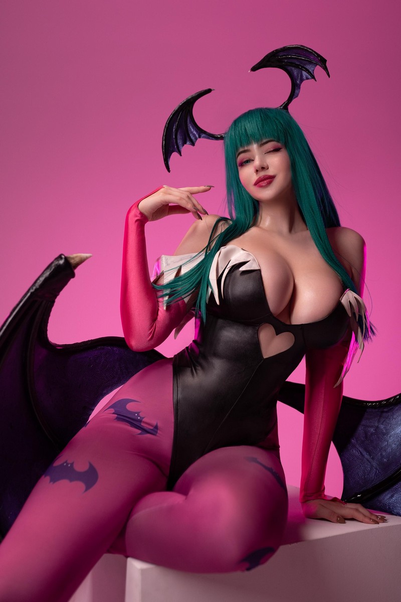 Alina Becker 莫莉甘 Morrigan Cosplay 暗黑系角色写真【40P-77.6M】插图3