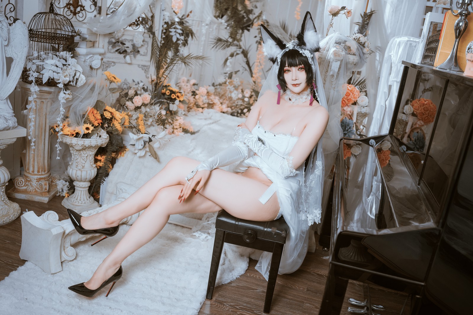 兔胖胖min – 碧蓝航线 武藏 花嫁 Cosplay 高清写真集（40P-883.9MB）插图2