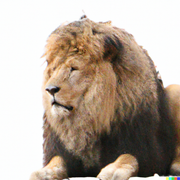 DALL-E-Photo-of-a-realistic-lion-White-background