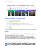 Metrics and Measurements for Algorithmic Fairness in Machine Lea