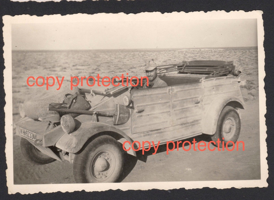 Orig. Foto VW 82 KÜBELWAGEN 1942 Afrika Korps Sandreifen (2)