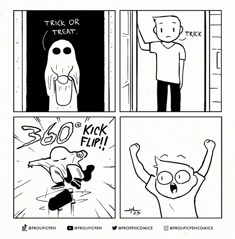 trick treat halloween ghost skate