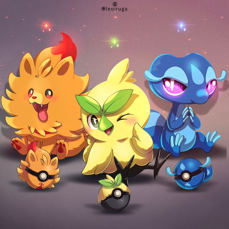 pombon-browt-and-gecqua-pokemon-drawn-by