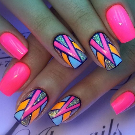 Neon Nail Designs