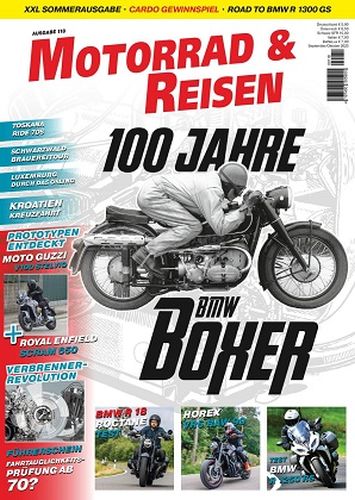 Cover: Motorrad und Reisen Magazin No 118 September-Oktober 2023
