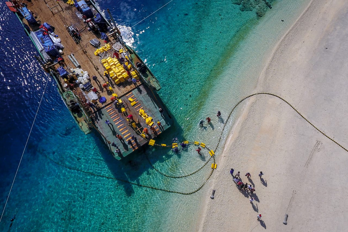Kabel laut 20 kilo Volt (kV) sepanjang 18,8 kilometer sirkuit (kms) yang dipasang di kawasan Tiga Gili NTB