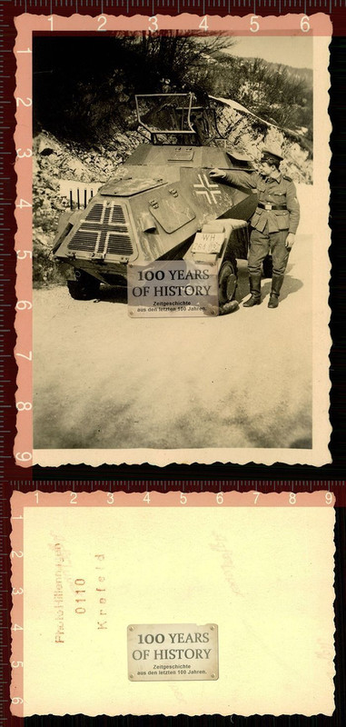 Orig. Foto Panzer Tank Spähwagen Balkenkreuz WH-