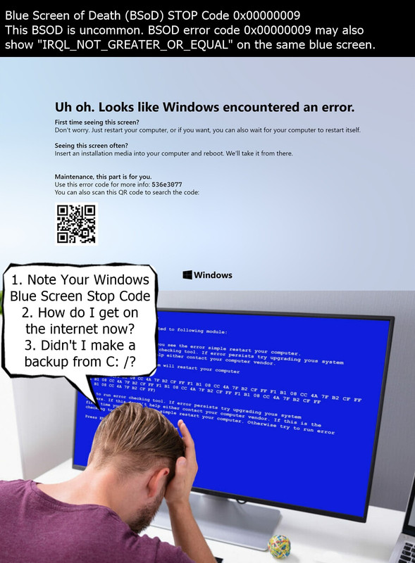 Blue Screen of Death (BSoD)